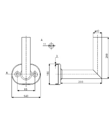 Uchwyt balkonowy pionowy BLV-200 ocynkowany