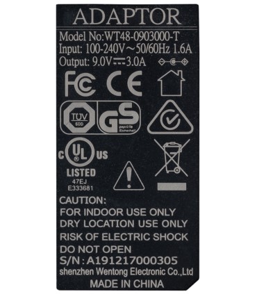 Zasilacz 9V 3A DC 2.1/5.5 WT48-0903000-T