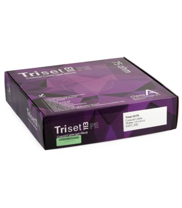 Przewód koncentryczny 75 Om TRISET-113 PE+żel Fca klasa A 1,13/4,8/6,8 100 dB [100m]
