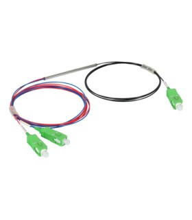 Sprzęgacz WDM 1x2, 1310/1550nm, steel tube, 0,9mm, 3x SC/APC