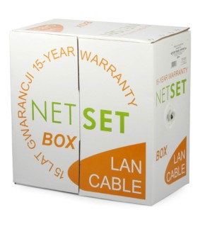 Przewód NETSET BOX U/UTP PE 5e czarny, skrętka zewnętrzna [305m]