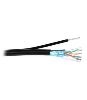 Przewód NETSET F/UTP 5e zewnętrzny PE , ekranowany, linka nośna [1 m]