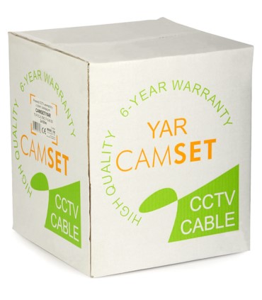 Przewód koncentryczny 75 Om CCTV CAMSET/YAR Eca 0,59/3,7/5,5 z dwoma przewodami zasilającymi 230V AC [100m]