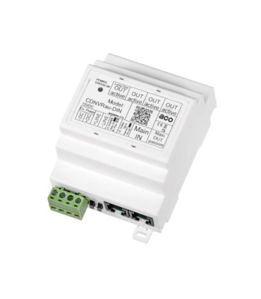 CDNVRAU-DIN Rozdzielacz aktywny wideo, uniwersalny (przelotowy/końcowy)