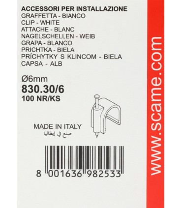 Uchwyt kablowy 6 mm SCAME [100 sztuk]