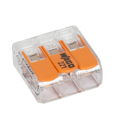 Złącze WAGO 221-413 COMPACT max. 4 mm2 3-przewodowe /50 sztuk/
