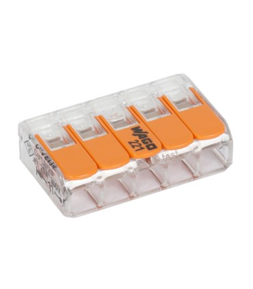 Złącze WAGO 221-415 COMPACT max. 4 mm2 5-przewodowe /25 sztuk/