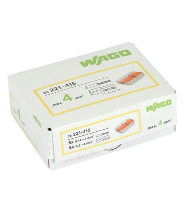 Złącze WAGO 221-415 COMPACT max. 4 mm2 5-przewodowe /25 sztuk/