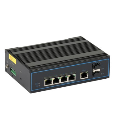 Switch przemysłowy zarządzalny ULTIPOWER 3621NDM (4x POE 802.3af/at), 2xSFP
