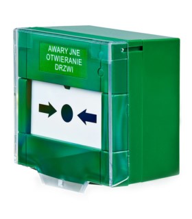 APWK Przycisk awaryjnego wyjścia (klapka zabezpieczająca, zielony) Yotog