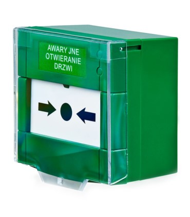 APWK Przycisk awaryjnego wyjścia (klapka zabezpieczająca, zielony) Yotog