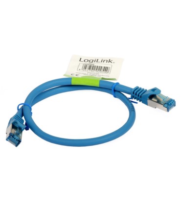 Patchcord S/FTP 0,25 m kat. 6A niebieski