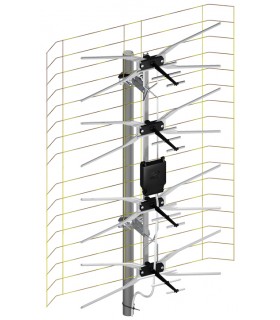 Antena ASP-8W LUX DVB-T/T2 ze wzmacniaczem LNA177-5G i filtrem LTE 5G