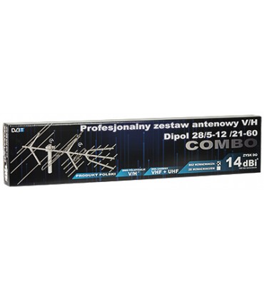 Profesjonalny zestaw antenowy z polaryzacją H/V Dipol 28/5-12/21-48 DVB-T/T2