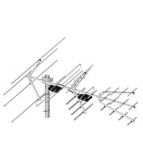 Profesjonalny zestaw antenowy z polaryzacją H/V Dipol 28/5-12/21-48 DVB-T/T2 ze wzmacniaczem LNA169 i filtrem LTE 5G