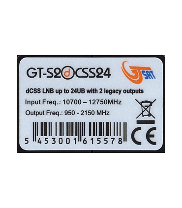 Konwerter satelitarny GT-SAT GT-S2dCSS24 1xUnicable II + 2xLegacy /nc+, cyfrowy polsat/
