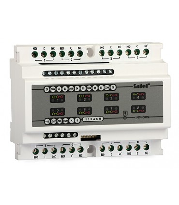 Ekspander wyjść przekaźnikowych INT-IORS na szynę DIN 35 mm INTEGRA SATEL